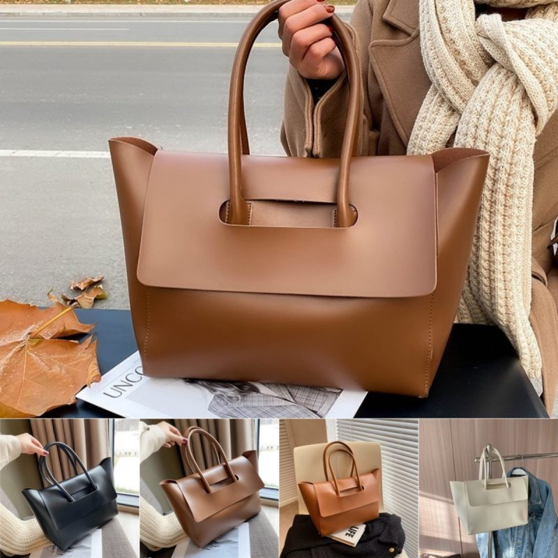 Simple Retro Solid Tote Bags