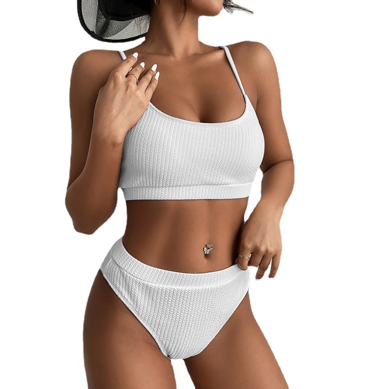Women High Push Up Ribbed Bikini Swimwear - Image 7