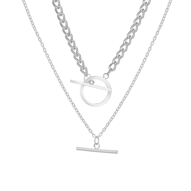 Double OT Chain Pendant Necklace - Image 8