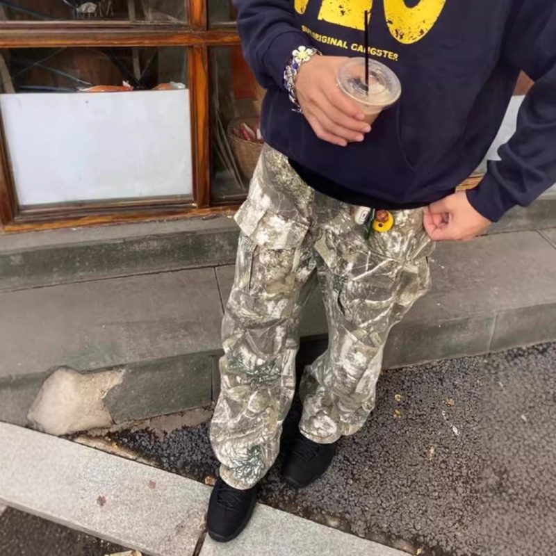 Distressed Camouflage Pants
