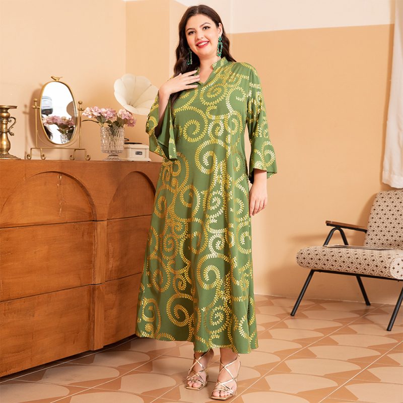 Flared Sleeve Plus Size Dresses - Image 6