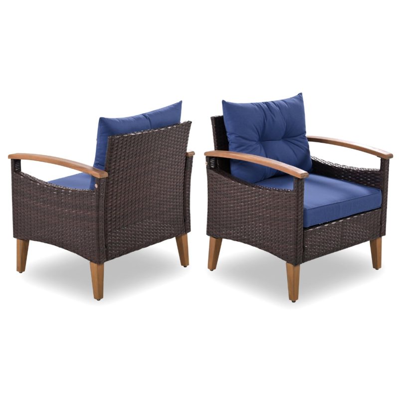 4-Piece Patio Rattan Outdoor Garden Sofa Set - Image 8