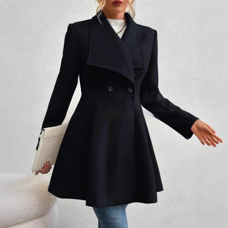 Slim Fit Long Fashion Lapel Coat - Image 5