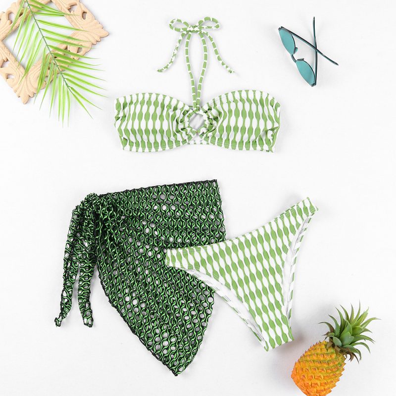 3-Pc Women's Tube Top Bikini Swimsuit - Image 8