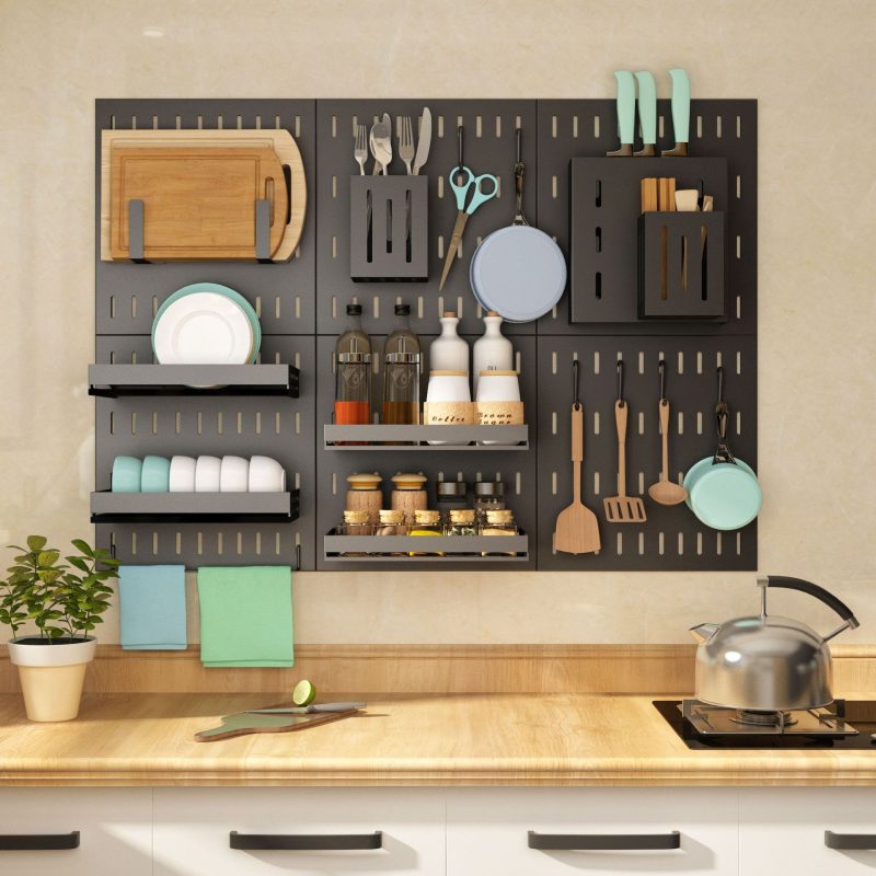 Stainless Steel Wall Mounted Kitchen Utensils Rack
