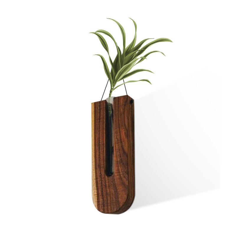 Wooden Indoor Wall Hanging Planter Vase - Image 5