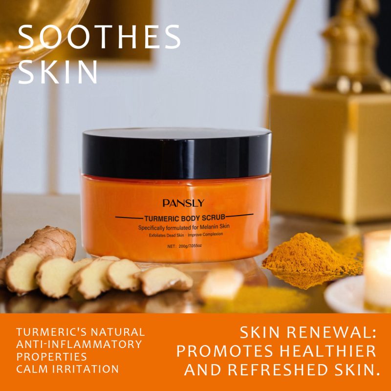 200g Exfoliating Turmeric Body Scrub Cream - Image 4