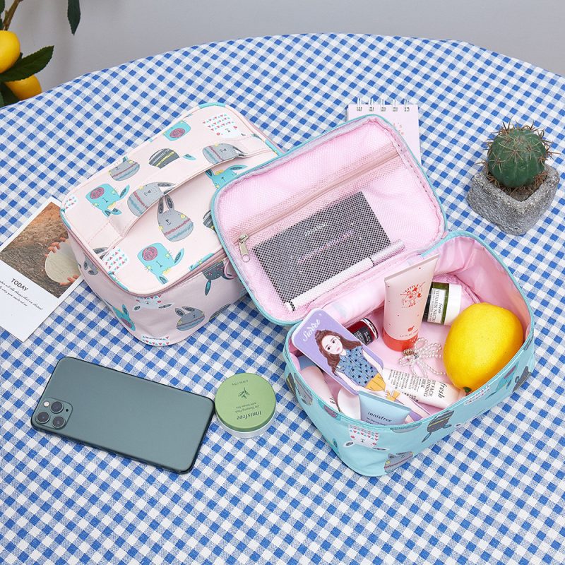 Portable Cartoon Square Large Toiletry Bag - Image 3