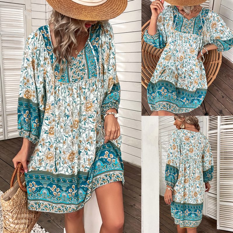 Loose Boho Dress For Summer