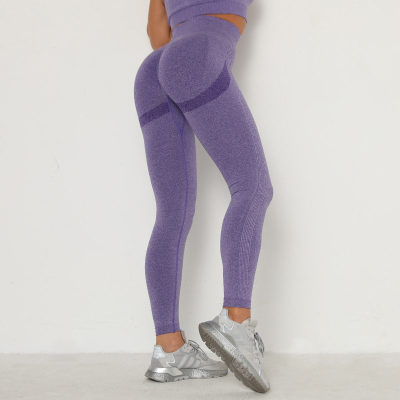 Women's Seamless Knitted Yoga Pants - Image 2
