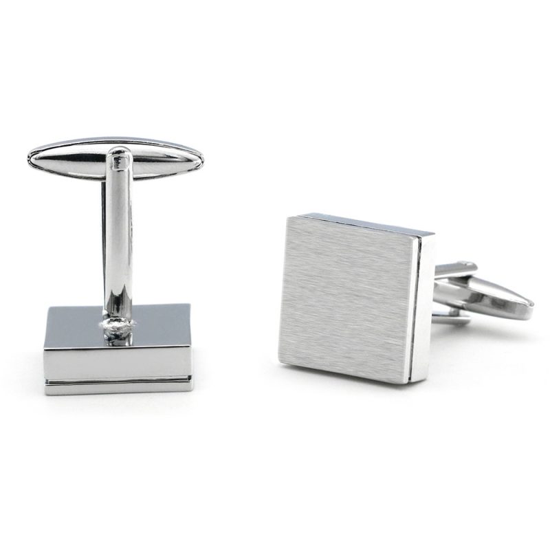 Brushed Metal Cufflinks - Image 4