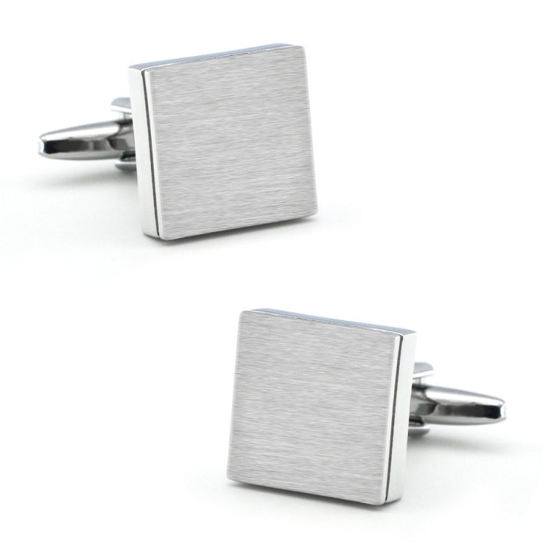 Brushed Metal Cufflinks - Image 5