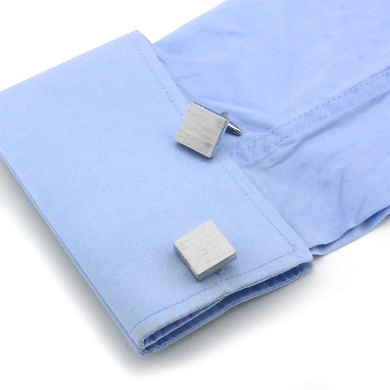 Brushed Metal Cufflinks - Image 3