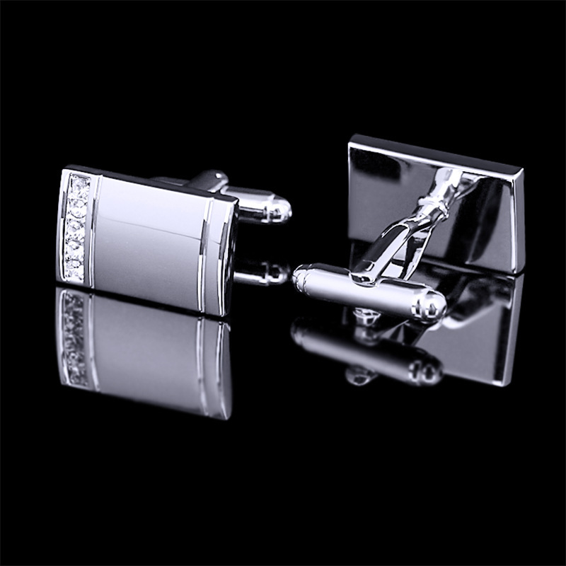 Silver Diamond Cufflinks