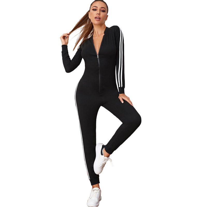 Women's Long-sleeved Zipper Fleece Jumpsuit - Image 5