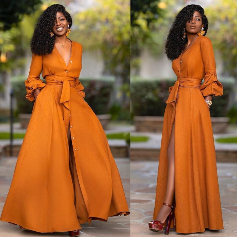 Summer Sexy V Neck Puff Sleeves Dress