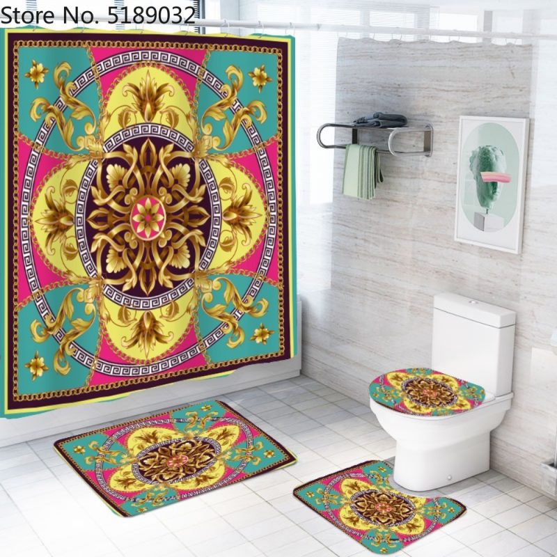 A Set Of 4 Hollow-Shaped Shower Curtains - Image 8