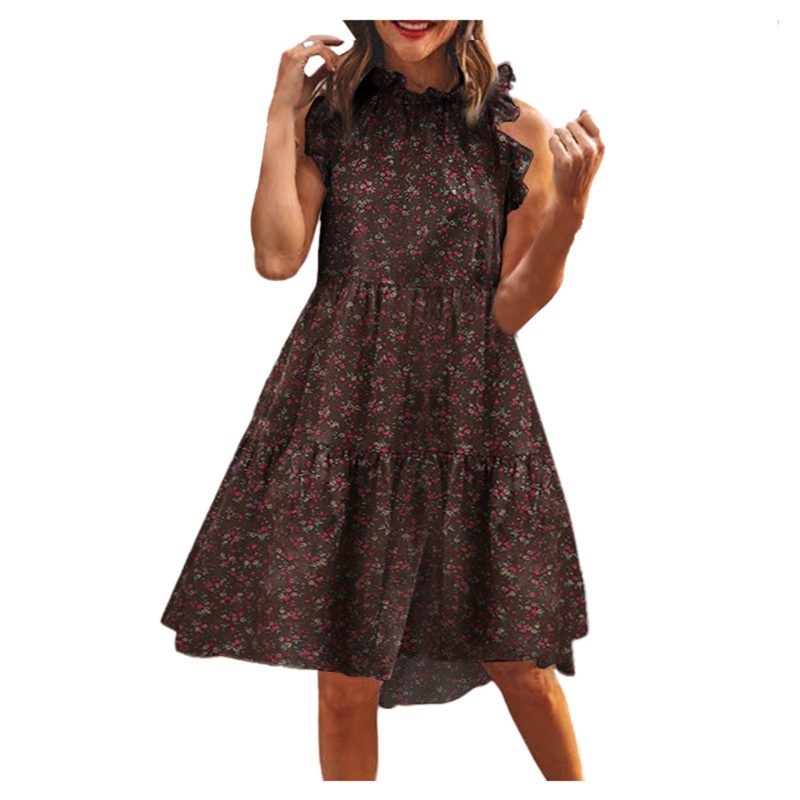 Sleeveless Lace Floral Mini Dress - Image 4