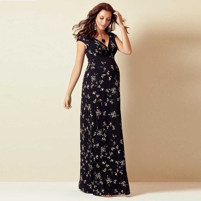 Printed Slim Thin Floral Chiffon Dress - Image 6