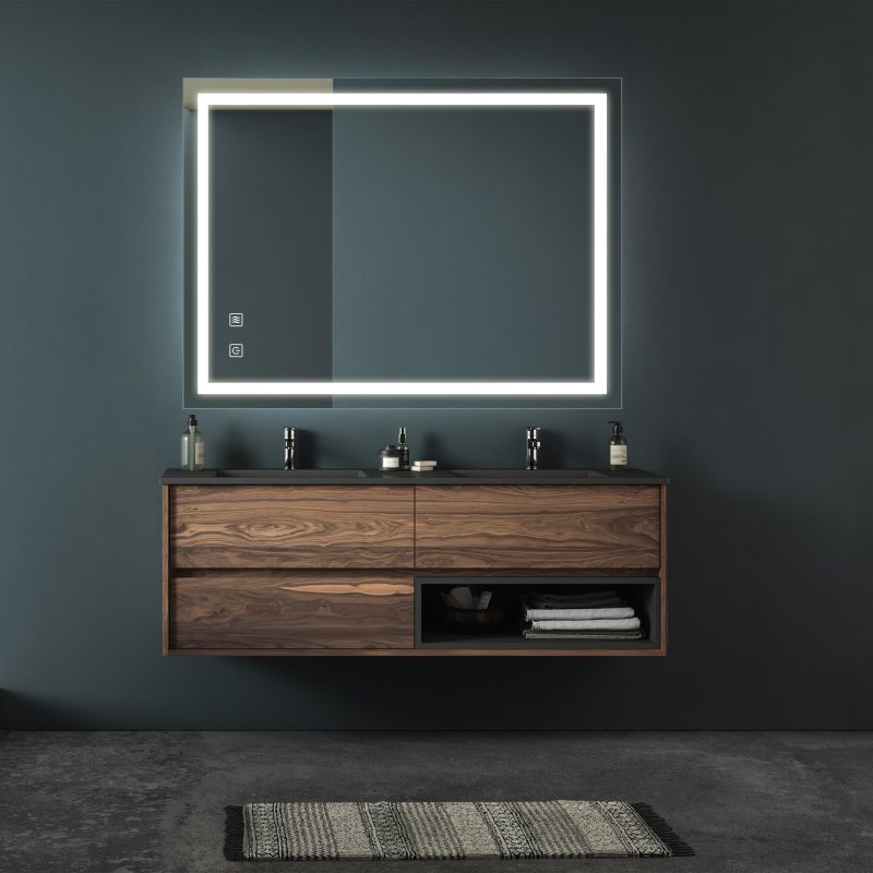 Vanity Mirror With Focusing Back Panel