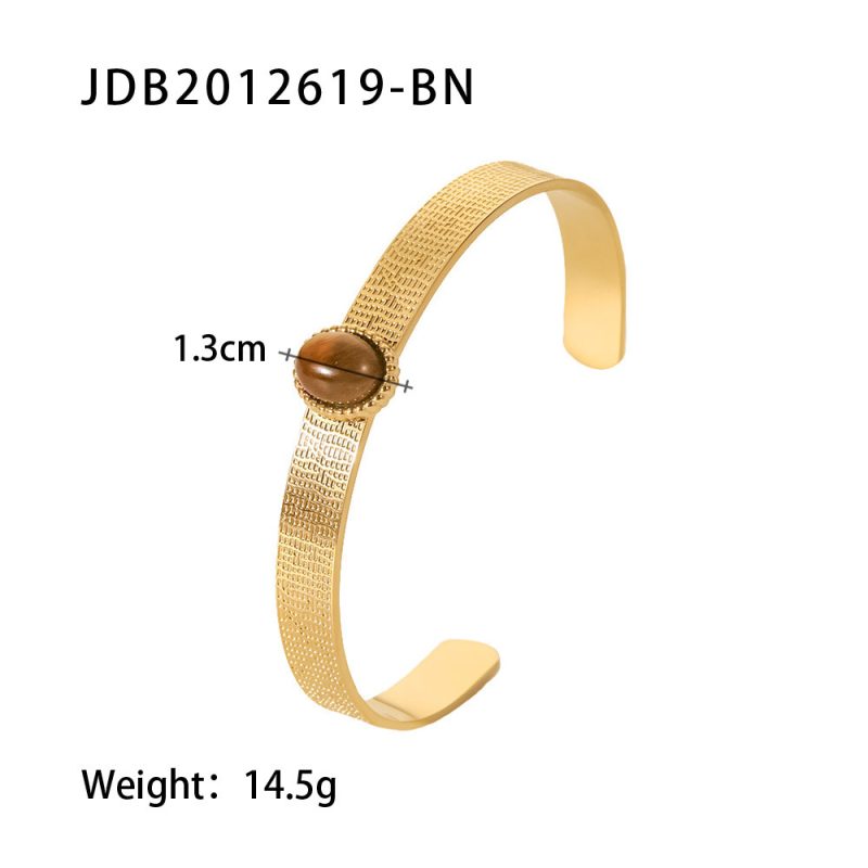 Stainless Steel Gold-plated Bracelets With Zirconia - Image 10