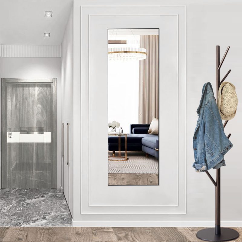 Wall Mirror With Stand Aluminum Alloy Thin Frame - Image 8