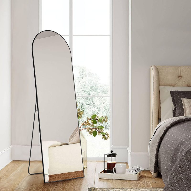Wall Mirror With Stand Aluminum Alloy Thin Frame - Image 7
