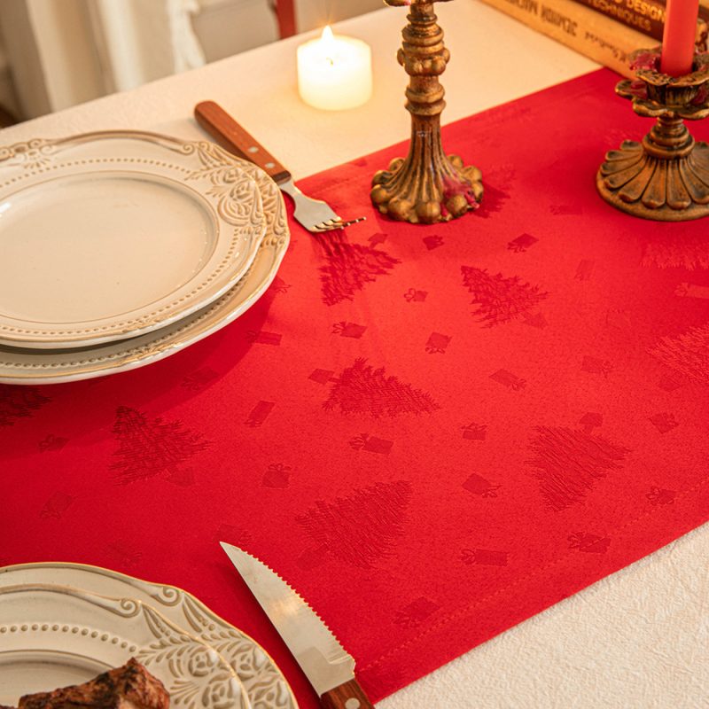 Christmas Dark Jacquard Dining Table - Image 9
