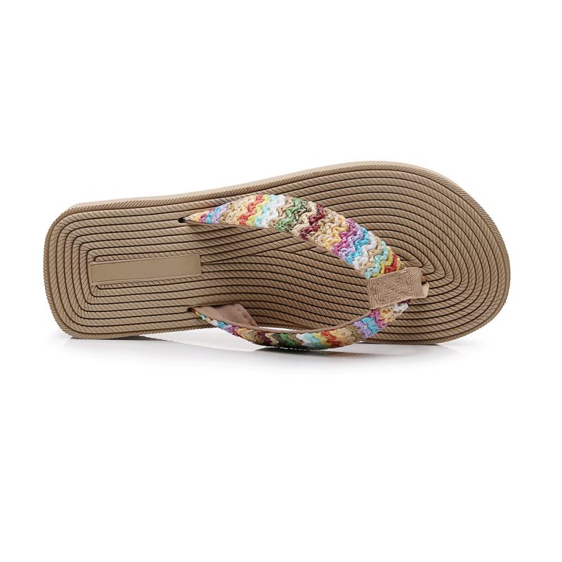 PP Grass Imitation Woven Flip Flops - Image 8