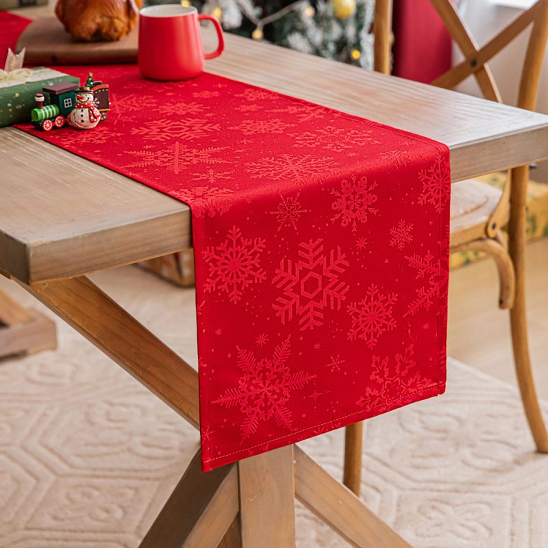 Christmas Dark Jacquard Dining Table - Image 7