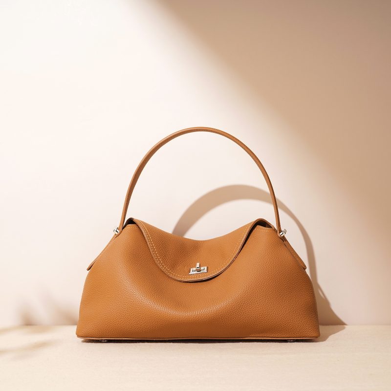 Cowhide Leather Shoulder Messenger Bag - Image 3