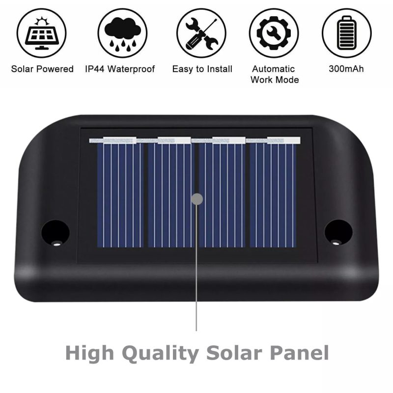 Outdoor 4 Solar LED Bright Deck Stair Lights - Image 6