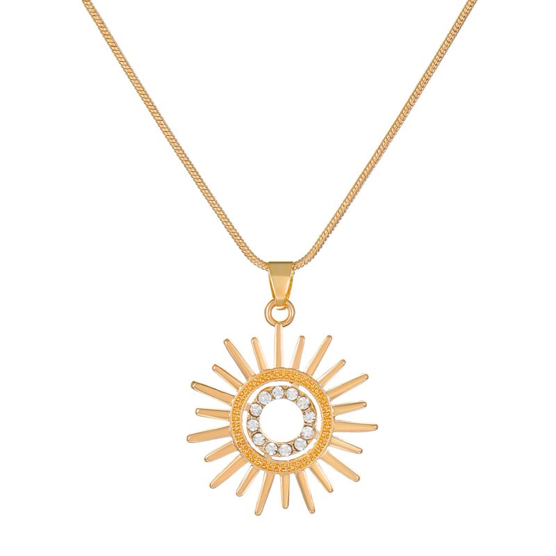 Sunflower Earrings Necklace Jewelry Suit - Image 4