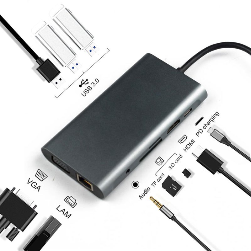 USB Type C Multi Adapter Hub Dock - Image 3