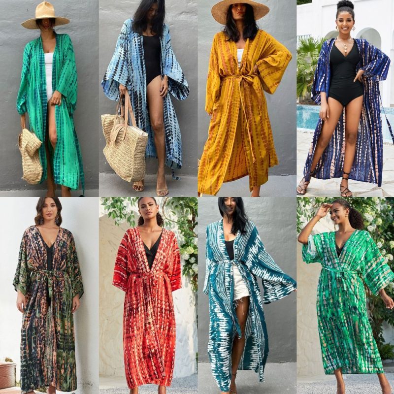 Printed Loose Cover Up Shirt