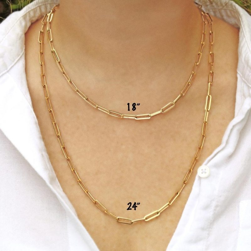 Hot Paperclip Link Chain Necklace - Image 4