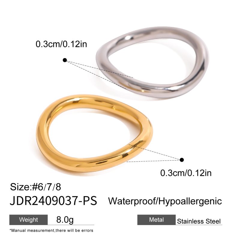 Miley Gold Silver Layered Irregular Rings - Image 7