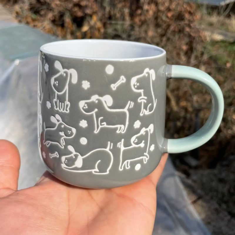 Chubby Little Cats And Dogs Ceramic Mugs - Image 3