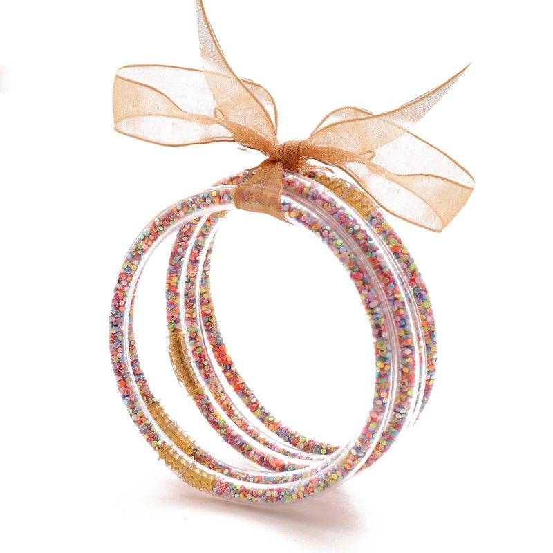 Five Gold Powder Sequins Bracelets - Image 7