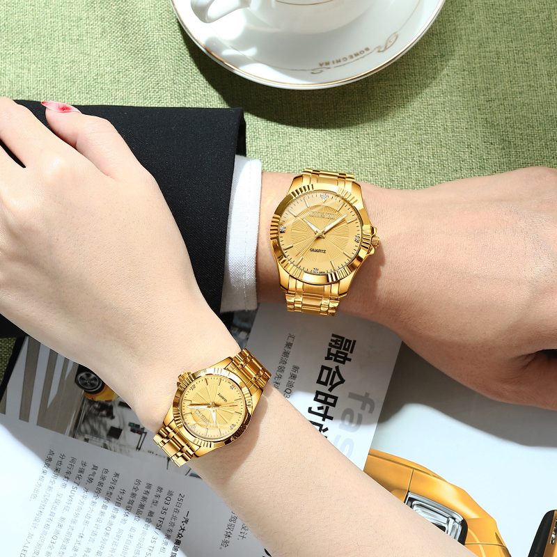Men's Diamond-Embedded Watch