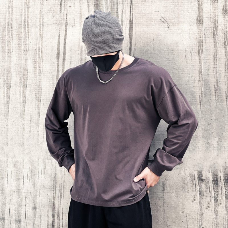 Long Sleeve T-shirt Pullover Loose Fitness
