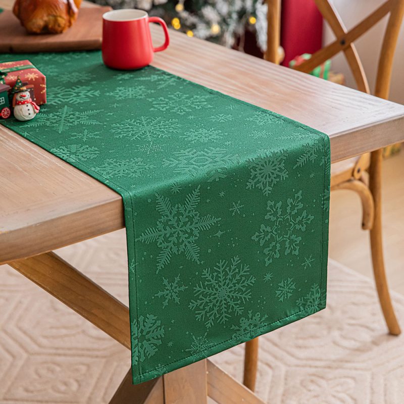 Christmas Dark Jacquard Dining Table - Image 4
