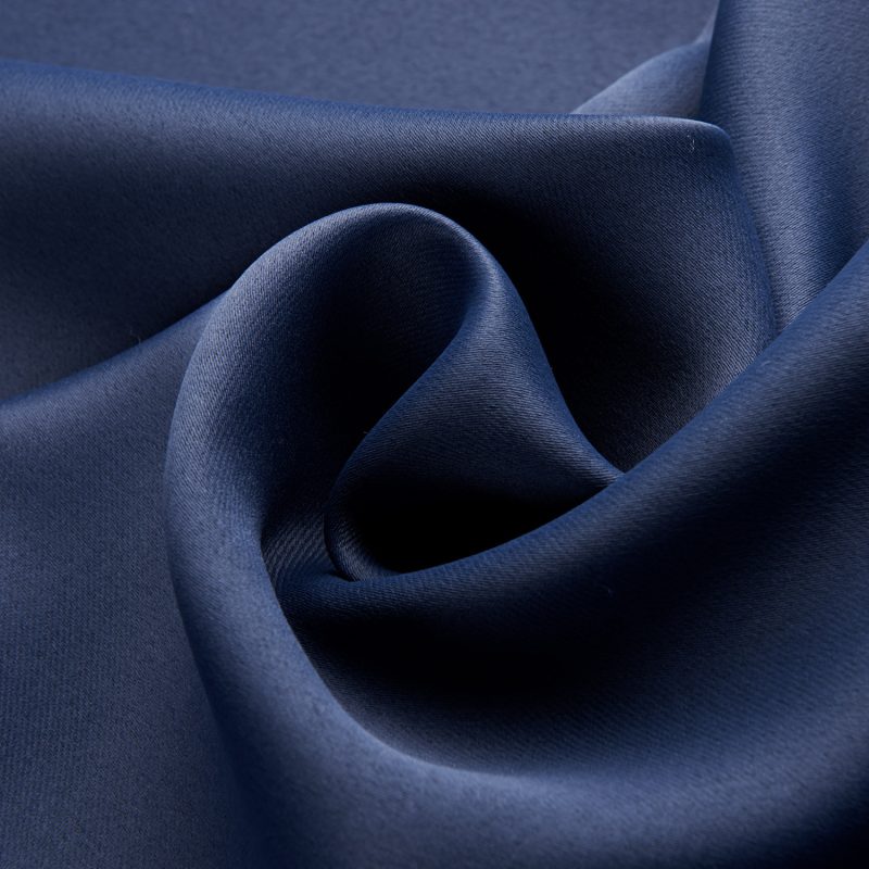 Dark Blue Bedroom Blackout Printed Curtains - Image 3