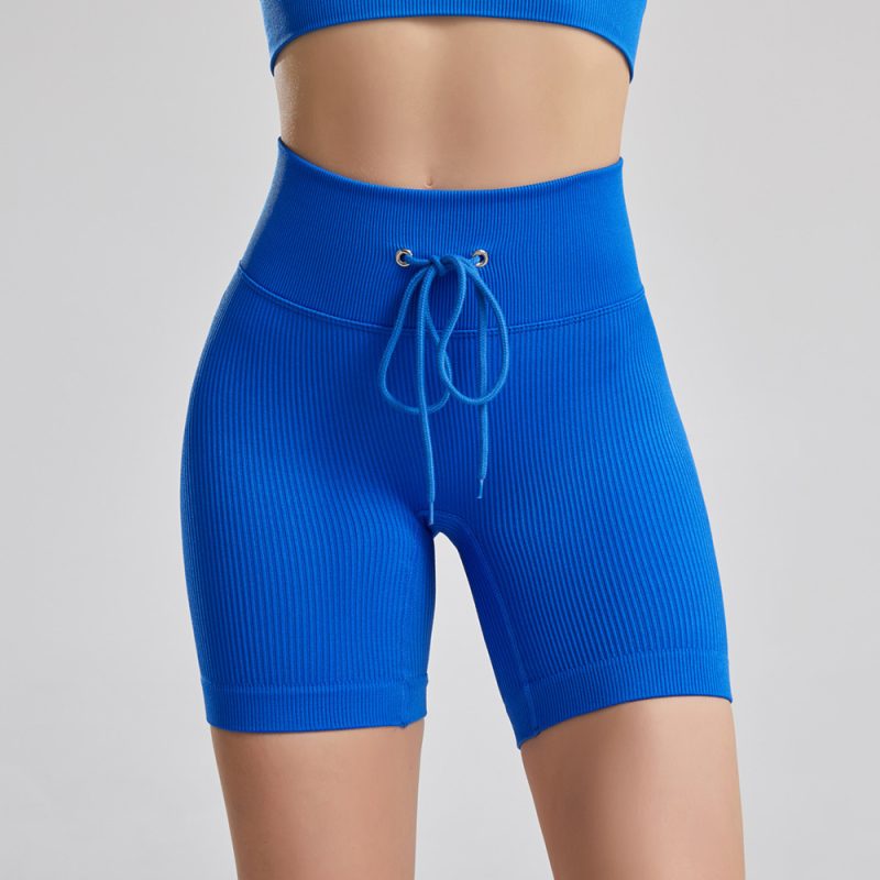 Plus Size Threaded Drawstring Yoga Short - Image 5
