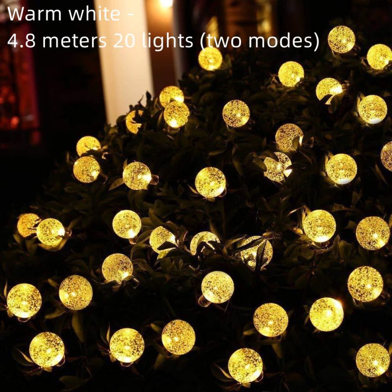 Outdoor LED Solar Bubble Ball Lighting Chain - Image 7