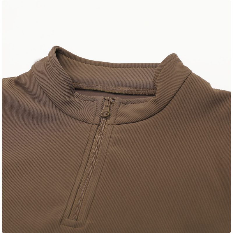 Long Sleeve Stand Collar Zipper Dry Top - Image 8