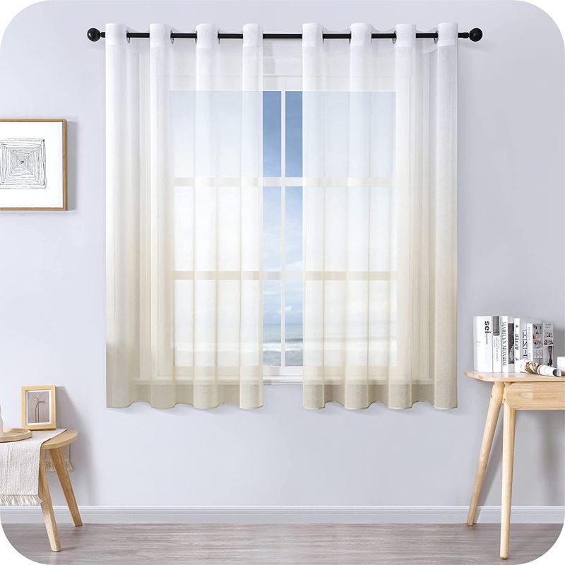 Modern Gradient Tulle Short Curtains For Living Room - Image 5