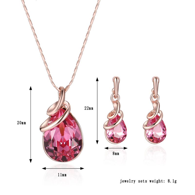 Alloy Gemstone Jewellery Set Necklace - Image 2