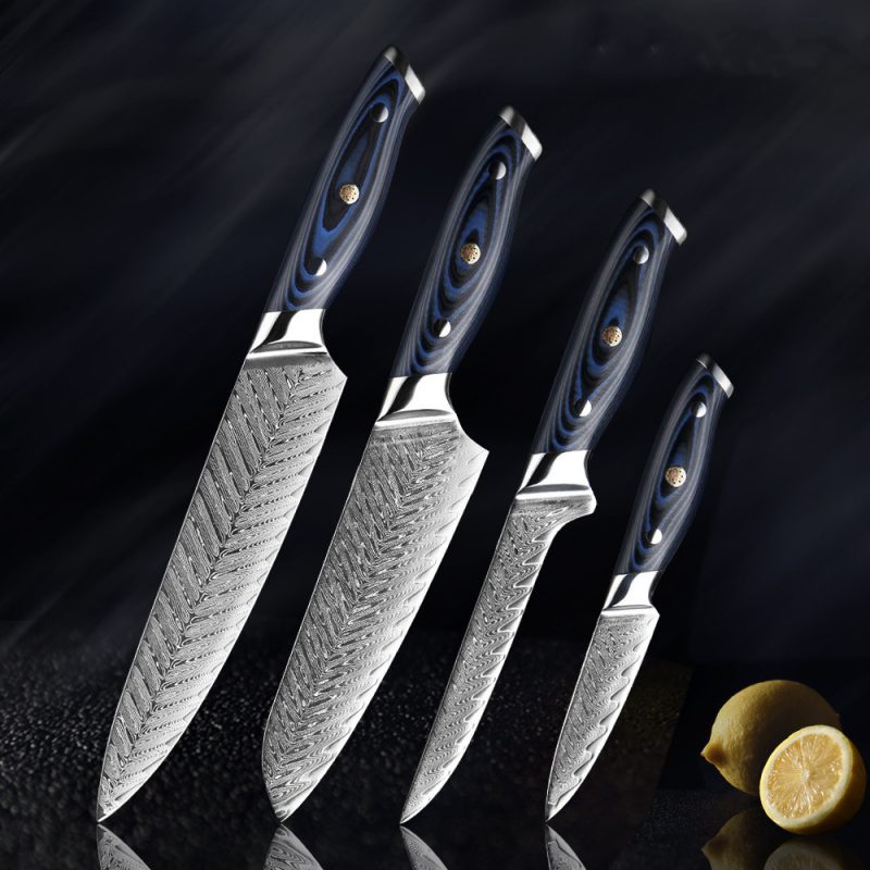 Stainless Steel Damascus Knife Set