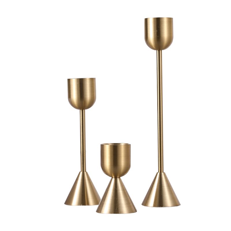 Aluminum Metal Copper Candle Holder - Image 3